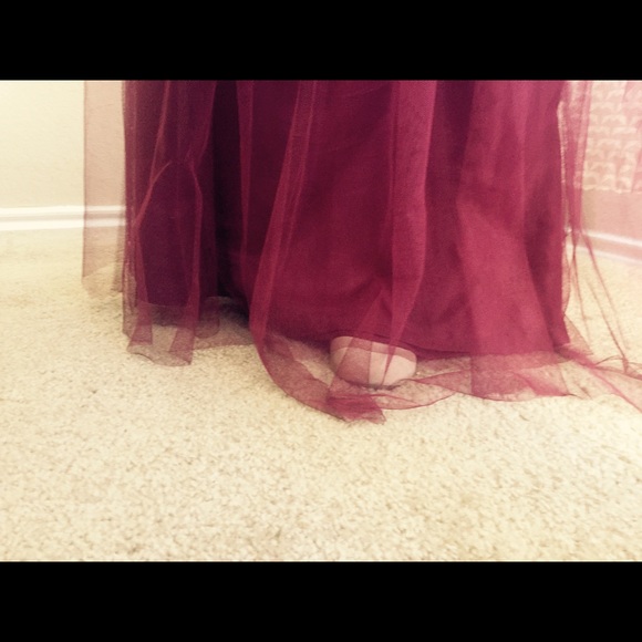 Jenny Yoo Annabelle Dress in Black Cherry - Picture 6 of 7